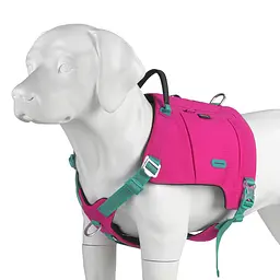 Шлейка для собак Truelove TLB2251 світловідбивна, з водонепроникної тканини Cordura, регульована Фуксія, M - мініатюра 4