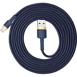 Кабель Baseus Cafule USB-A to Lightning 2m Gold/Blue (CALKLF-CV3) [169522] - мініатюра 2