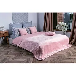 Декоративне покривало Руно VeLour Rose, 220x180 см, рожевий (340.55_Rose) - мініатюра 2