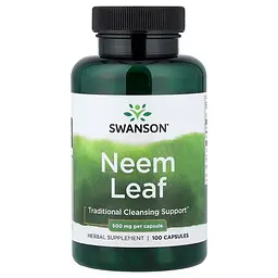 Аркуш німа Neem Leaf 500 mg, 100 капсул Swanson vit0004314