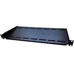 Полиця 19" Eserver 1U глибина 300 мм чорна (PK-1U-300-B)