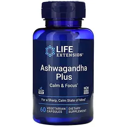 Ашваганда Плюс Life Extension 60 вегетаріанських капсул