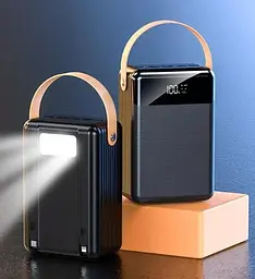 Power Bank 80000mAh зі наскрізною зарядкою портативна батарея для смартфона планшета роутера USB зовнішній акумулятор повербанк із швидкою зарядкою 22.5W ліхтариком та дисплеєм LENYES 821D PD+QC - мініатюра 6