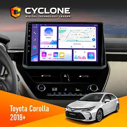Штатна магнітола Toyota Corolla 2018+ Cyclone C10-011 4x64, DSP Cyclone (НФ-00005311)