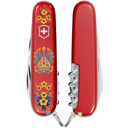 Ніж Victorinox Camper Ukraine 91мм,13функ,черв ,Українські мотиви - мініатюра 2