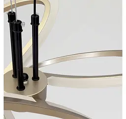 Світлодіодна підвісна люстра Artlight WG5145-4CF+BK, 64 Вт, світло-кавовий сатин + чорний - мініатюра 5
