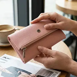 Клатч конверт з кишенею для мобільного жіночий шкіряний ST Leather 19271 рожевий - мініатюра 2