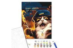 Картина за номерами: Котик повстанець BS53120 40*50 см Brushme