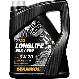 Олива моторна Mannol Longlife 508/509 0W-20 5 л (179680)
