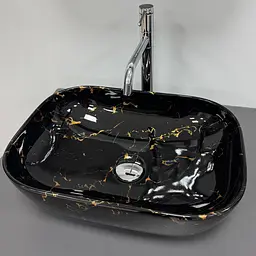 Умивальник VBI Ravenna накладний 46x32.5 см black lightning glossy VBI-011232 - мініатюра 4