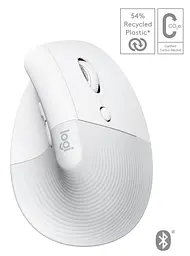 Бездротова миша Logitech Lift for Mac Vertical Ergonomic Bluetooth Off-White (910-006477)