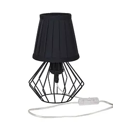 Настільна лампа Levistella 756T108F02 BK+BK, E27, 60W, чорний метал + текстиль, 250 мм, сучасний стиль для дому - мініатюра 2