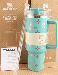 Термокухоль Stanley Quencher H2.0 Tumbler з неіржавкої сталі 1,18 л Turquoise Monogram KT6007837