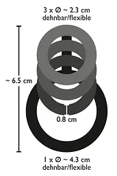Ерекційні кільця Bad Kitty Cock Ring чорні - мініатюра 7