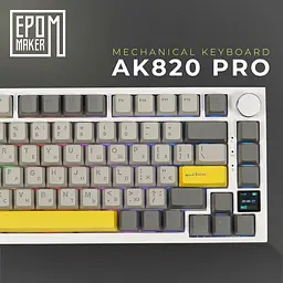 Клавіатура Epomaker AK820 Pro Flying Fish White механічна бездротова (AK820-PRO-W-FF) - мініатюра 8
