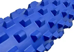 Масажний ролик EasyFit Grid Roller PRO 45 см Синій - мініатюра 3