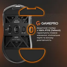 Миша GamePro Genesis Spider Wireless/Bluetooth/USB PixArt PAW3311 Sensor White (GM870B) - мініатюра 6