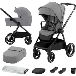 Універсальна коляска 2 в 1 Kinderkraft Nea Platinum Grey сіра (00-00305122)