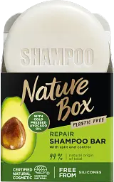 Твердий шампунь Nature Box для відновлення волосся з олією авокадо холодного віджиму 85 г - мініатюра 2