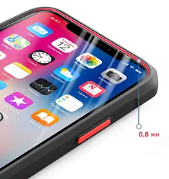 Протиударний бампер чохол Primolux Refraction Case для смартфона Apple iPhone 12 / iPhone 12 Pro Black - мініатюра 4