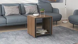 Стіл журнальний трансформер Куб Комбо Ferrum-decor 540x532x500 Чорний метал ДСП Дуб Сонома Трюфель 16 мм (FRD-105154) - мініатюра 10