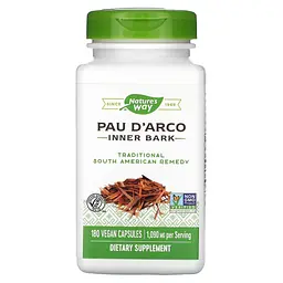 Кора Мурашиного Дерева (внутрішній шар) Pau D'Arco Inner Bark - 180 вег. капсул