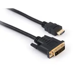 Кабель мультимедійний HDMI M to DVI M 1.8m 24+1pin Vinga (VCPHDMIDVI1.8) - мініатюра 1