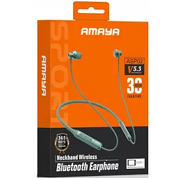 Bluetooth навушники Amaya ASP02 Sports headphones Black - мініатюра 2