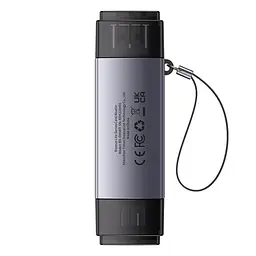 Карт рiдер Baseus Lite Series USB-A & Type-C to SD/TF Card Reader Сірий WKQX060113 - мініатюра 3