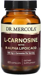 L-карнозин з R-альфа-ліпоєвою кислотою Dr. Mercola L-Carnosine with R-Alpha Lipoic Acid 250 мг 60 капс