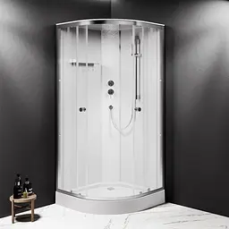 Душовий бокс AM.PM X-Joy 90x90 1/4 кола прозоре скло хром матовий W94C-401-090MT - мініатюра 3