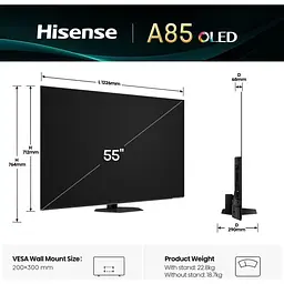 Телевізор Hisense A85Q 55` OLED Ultra HD 4K (20016931) UA [155679] - мініатюра 7