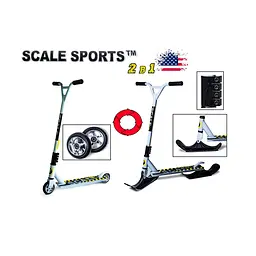 Самокат трюковий - снігокат 2 в 1 Scale Sports 84х53х11 см Білий 000283535 - мініатюра 2