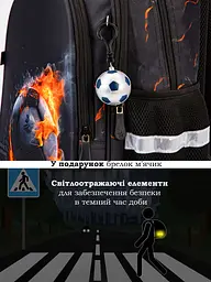 Ортопедичний рюкзак School Standard 3 в 1 з пеналом та мішком для хлопчика  475 гр 17,5 літрів Чорний з помаранчевим - мініатюра 11