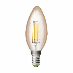 Лампочка Eurolamp LED CL 6W 620 Lm E14 3000K deco 2шт (MLP-LED-CL-06143(Amber)) - мініатюра 2