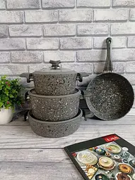Набір посуду O.M.S. Collection 3028SLC Grey 7 предметів - мініатюра 7