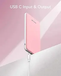 Портативний акумулятор - умб Charmast W2002C 26800mAh 15W рожевий - мініатюра 5