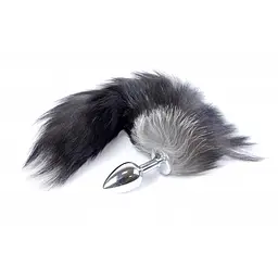 Анальна пробка з хвостом Boss Fox TAIL Black XXL, 9х4 см, чорний - мініатюра 4