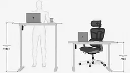 Комп'ютерний стіл Mealux PowerDesk Lite White з електрорегулюванням висоти (EVO-201 Lite W/W) - мініатюра 5