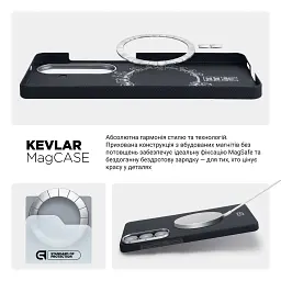 Чохол ArmorStandart BlackIcon Aramid Plain MagCase для Samsung S26 Plus Black - мініатюра 8