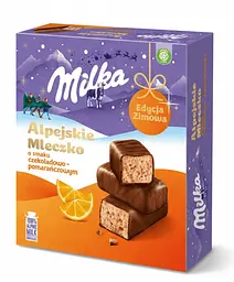 Цукерки пташине молоко Milka Alpine Milk Chocolate Orange 330г - мініатюра 2