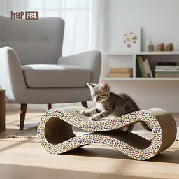 Happet Картонна кігтеточка "KAMARI"+Котяча м'ята, 40x16x23 см (DK11) - мініатюра 4