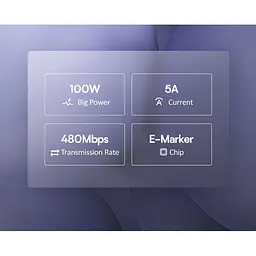 Кабель Usams US-SJ459 USB-C to USB-C 100W 1.2m Black (SJ459USB01) [153970] - мініатюра 5