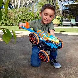 Машинка-позашляховик Hot Wheels Monster Trucks Tiger Shark Climber на радіокеруванні 1:15 збільшена (JFR39) - мініатюра 12