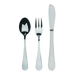 Набір дитячих столових приборів Bergner Munich silver shiny 3 предмети (BG-5137-SL)