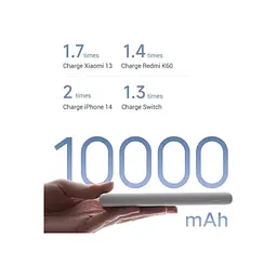 Батарея універсальна Xiaomi 10000mAh 22.5W Lite White (BHR9350GL) - мініатюра 6