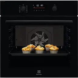 Духова шафа електрична Electrolux 72 л A+ пара дисплей конвекція телескопічні напрямні чорний