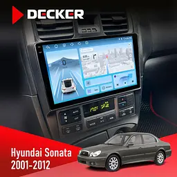 Штатна магнітола Hyundai Sonata (EF) 2001-2012 Decker D9-010 6x128, DSP, 4G, 2K Decker (НФ-00004687)