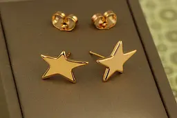 Сережки гвоздики Xuping Jewelry зірка сцени 1,5 см золотисті - мініатюра 2