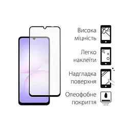 Скло захисне Dengos Full Glue Samsung Galaxy A07 Black (TGFG-406) - мініатюра 2